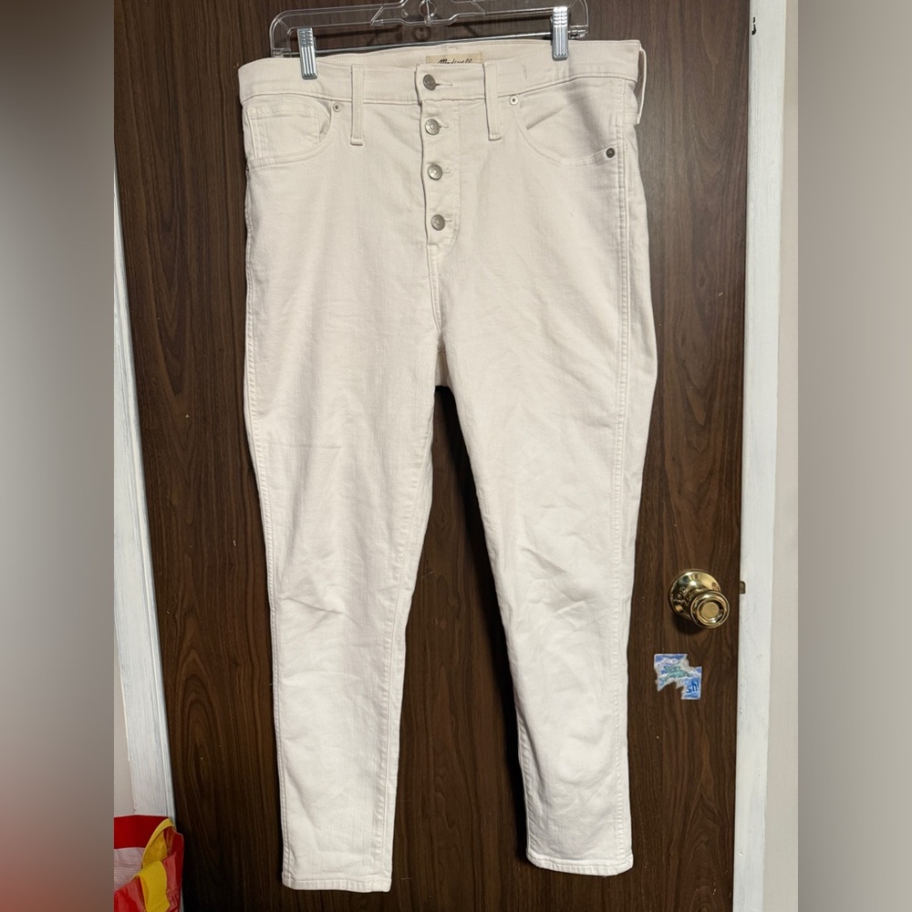 Madewell High Rise Cream Jeans